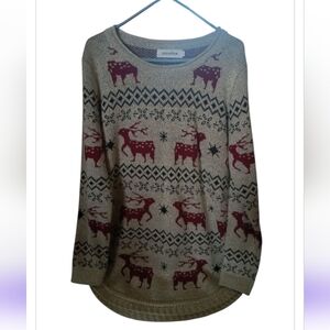 Long Reindeer Sweater